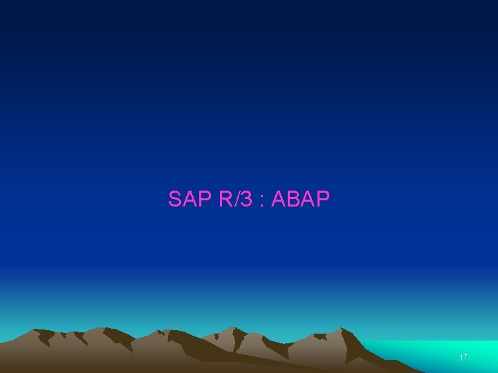 SAP R/3 : ABAP 17 