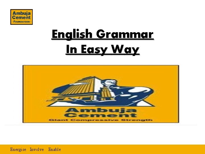 English Grammar In Easy Way Energise Involve Enable 