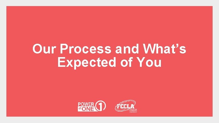 Our Process and What’s Expected of You 