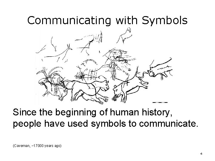 Communicating with Symbols Since the beginning of human history, people have used symbols to