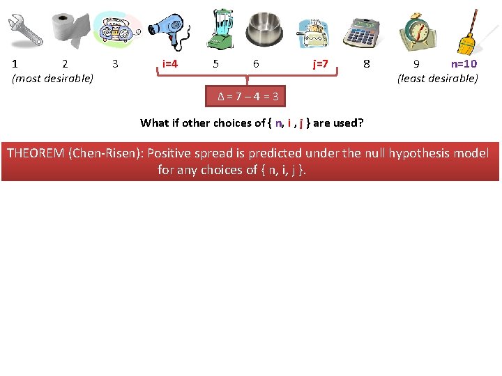 1 2 (most desirable) 3 i=4 5 6 j=7 8 9 n=10 (least desirable)