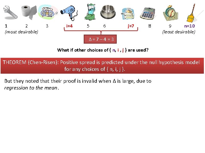 1 2 (most desirable) 3 i=4 5 6 j=7 8 9 n=10 (least desirable)