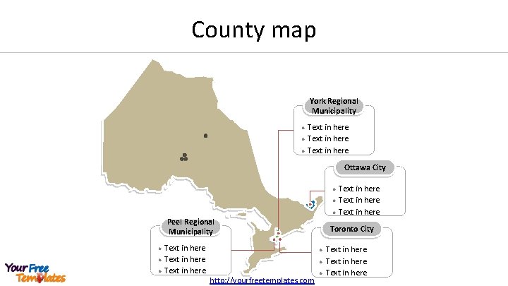 County map York Regional Municipality l l l Text in here Ottawa City l