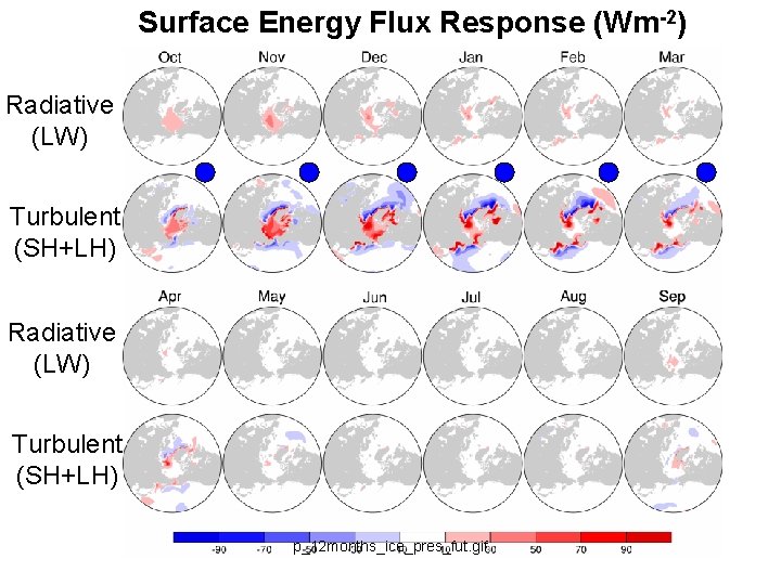 Surface Energy Flux Response (Wm-2) Radiative (LW) Turbulent (SH+LH) p_12 months_ice_pres_fut. gif 