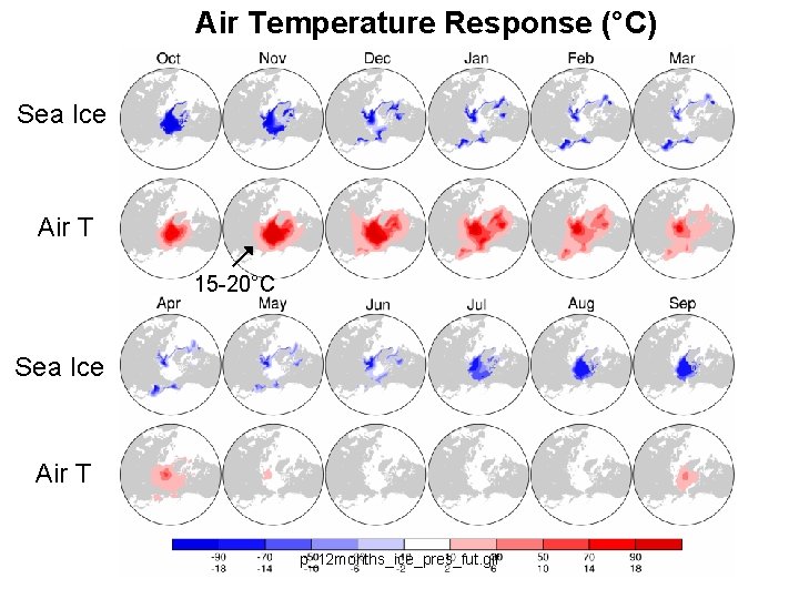 Air Temperature Response (°C) Sea Ice Air T 15 -20°C Sea Ice Air T