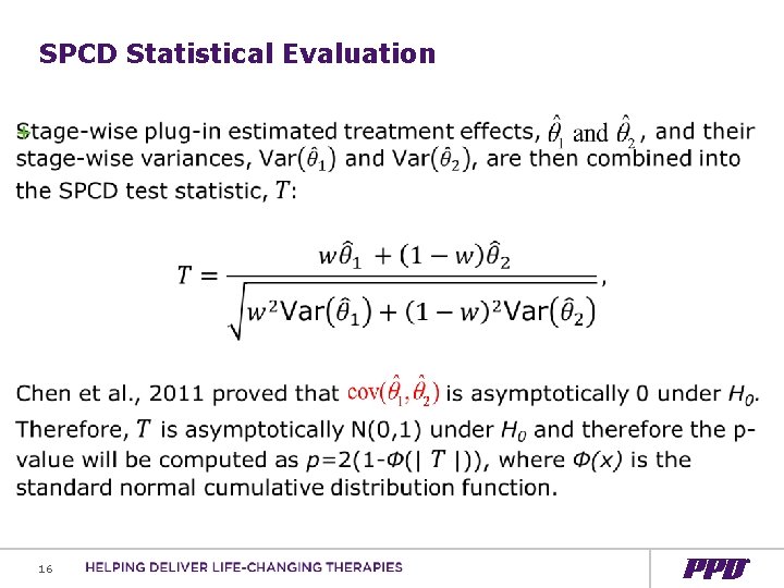 SPCD Statistical Evaluation + 16 