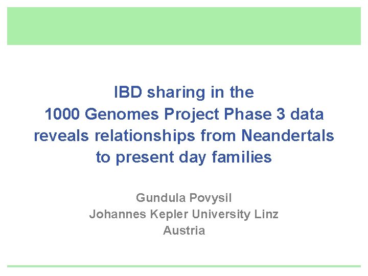 IBD sharing in the 1000 Genomes Project Phase 3 data reveals relationships from Neandertals