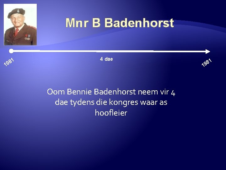 Mnr B Badenhorst 1 8 19 4 dae Oom Bennie Badenhorst neem vir 4