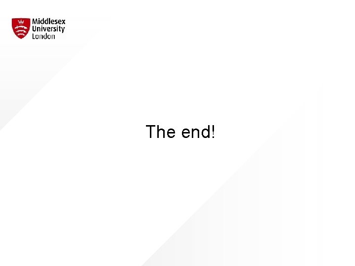 The end! 