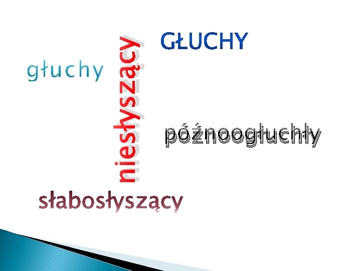 niesłyszący późnoogłuchły 