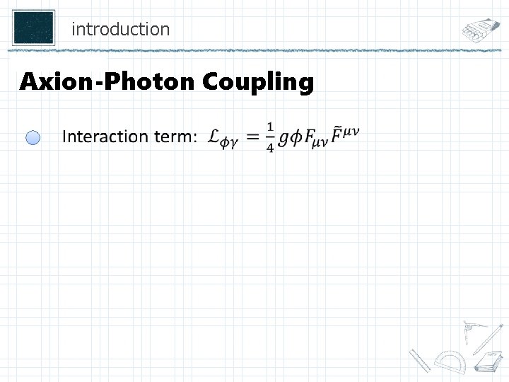 introduction Axion-Photon Coupling 