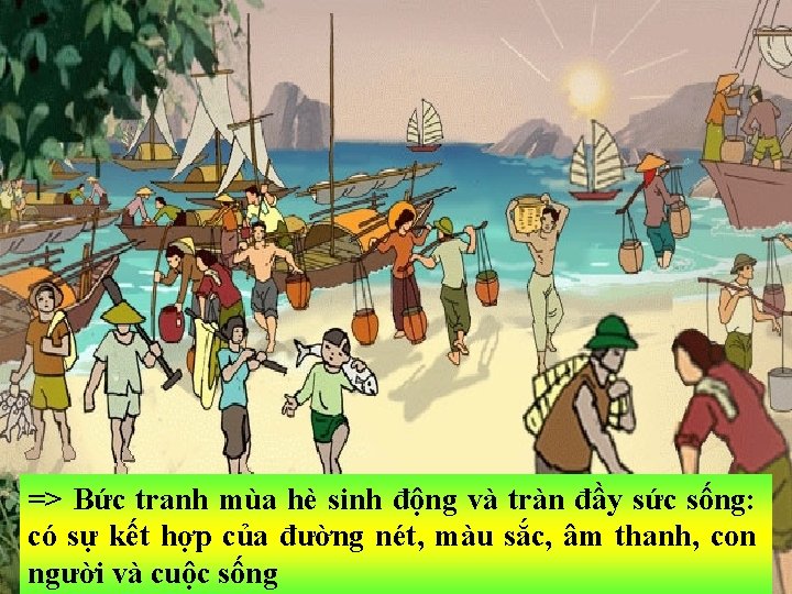=> Bức tranh mùa hè sinh động và tràn đầy sức sống: có sự => Bức tranh mùa hè sinh động và tràn đầy sức sống: có sự