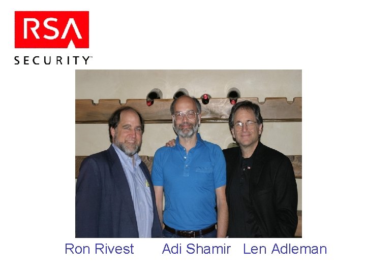  Ron Rivest Adi Shamir Len Adleman 