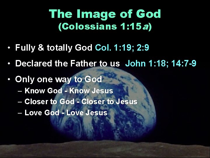 Collosal God Lord of Creation Reconciliation Colossians 1 15 23