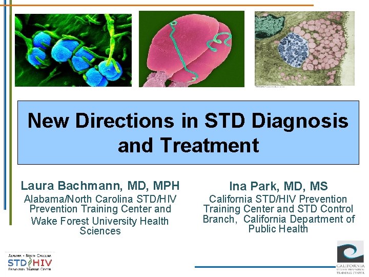 New Directions in STD Diagnosis and Treatment Laura Bachmann, MD, MPH Ina Park, MD,