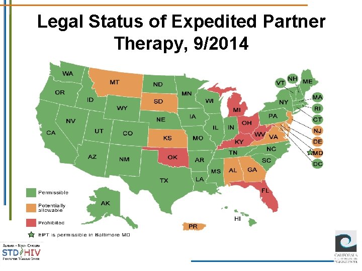 Legal Status of Expedited Partner Therapy, 9/2014 