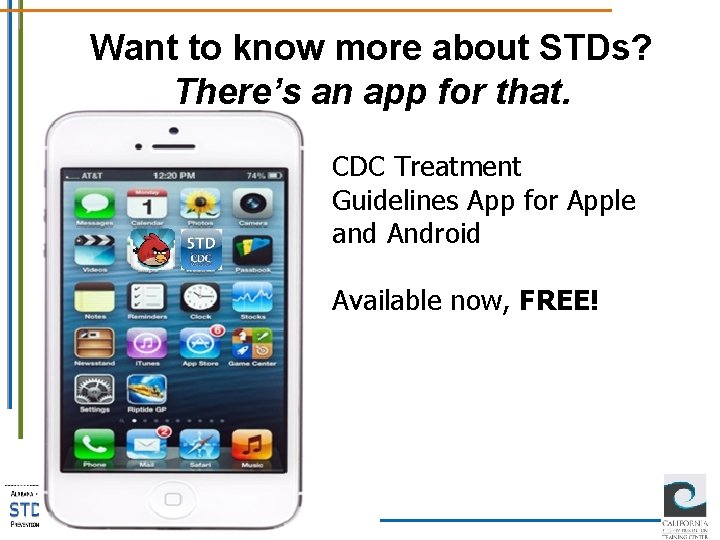 Want to know more about STDs? There’s an app for that. CDC Treatment Guidelines