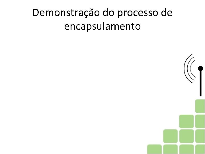 Demonstração do processo de encapsulamento 