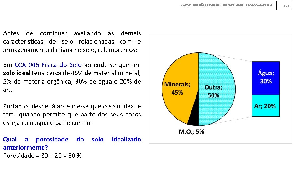 CCA 039 - Irrigação e Drenagem. Tales Miler Soares - UFRB/CCAAB/NEAS Antes de continuar