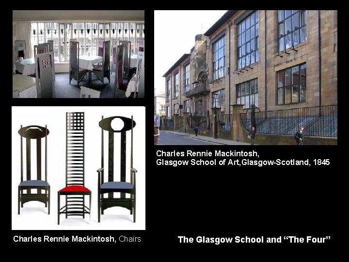 Charles Rennie Mackintosh, Glasgow School of Art, Glasgow-Scotland, 1845 Charles Rennie Mackintosh, Chairs The