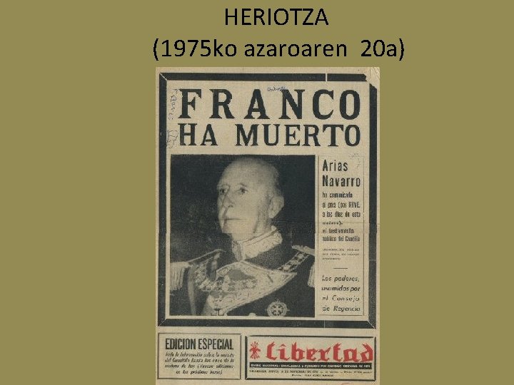 HERIOTZA (1975 ko azaroaren 20 a) 