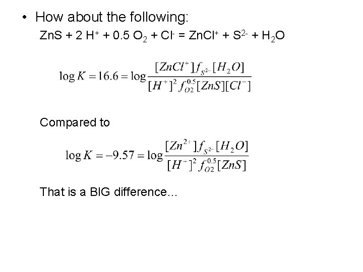  • How about the following: Zn. S + 2 H+ + 0. 5
