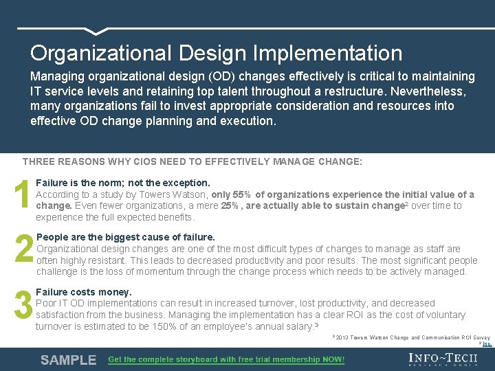 Organizational Design Implementation Managing organizational design (OD) changes effectively is critical to maintaining IT