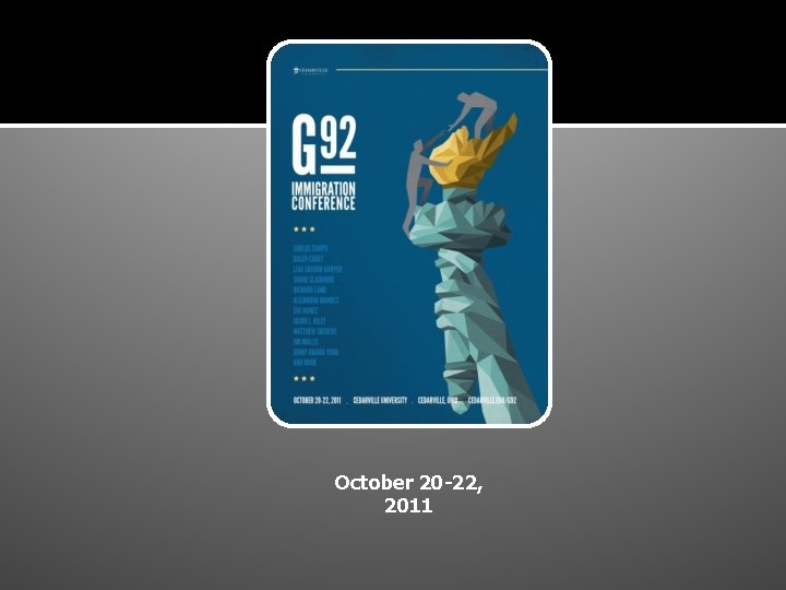 October 20 -22, 2011 