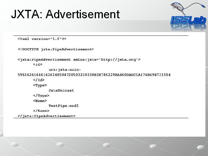 JXTA: Advertisement 