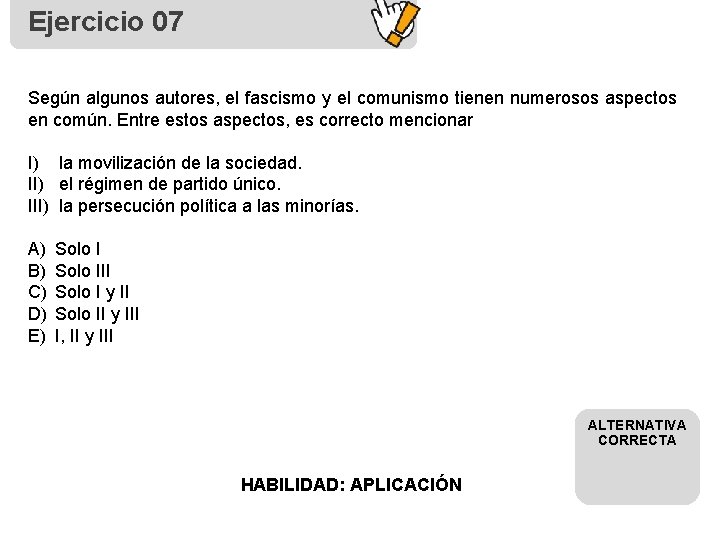 Ejercicio 07 Según algunos autores, el fascismo y el comunismo tienen numerosos aspectos en Ejercicio 07 Según algunos autores, el fascismo y el comunismo tienen numerosos aspectos en