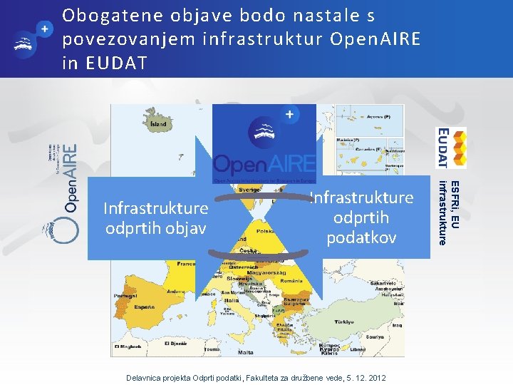 Obogatene objave bodo nastale s povezovanjem infrastruktur Open. AIRE in EUDAT Delavnica projekta Odprti