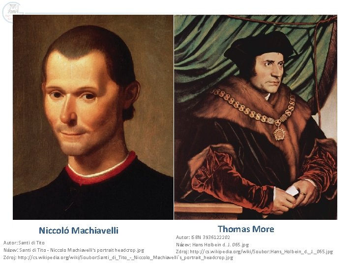 Niccoló Machiavelli Thomas More Autor: ISBN 3936122202 Autor: Santi di Tito Název: Hans Holbein