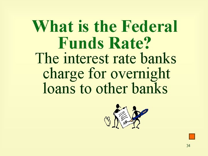 What is the Federal Funds Rate? The interest rate banks charge for overnight loans