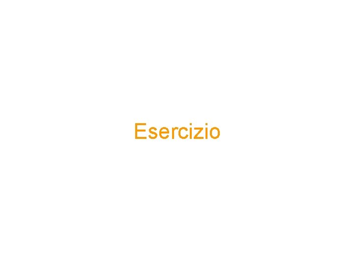 Esercizio 