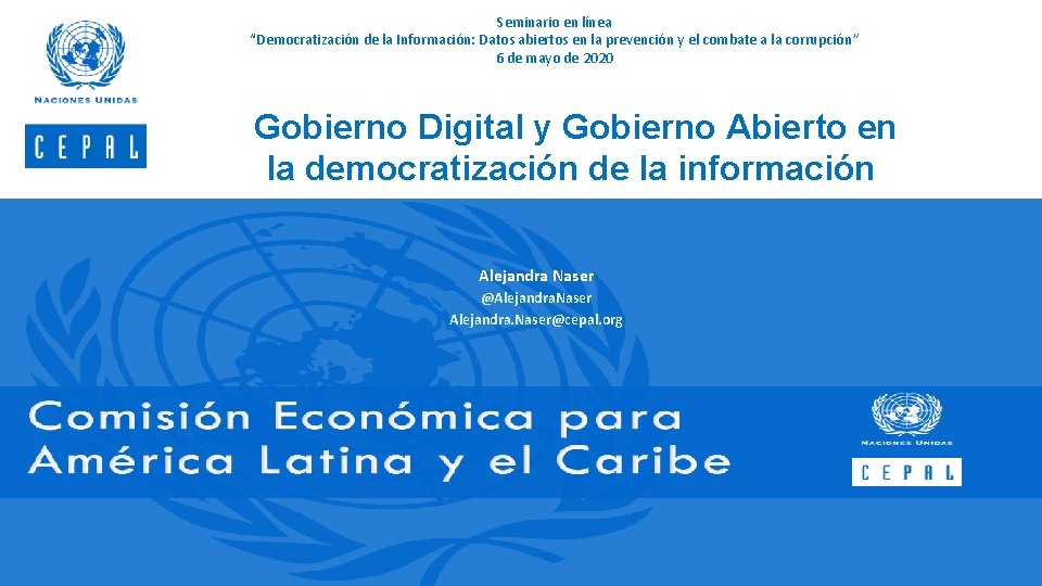 Seminario en línea “Democratización de la Información: Datos abiertos en la prevención y el