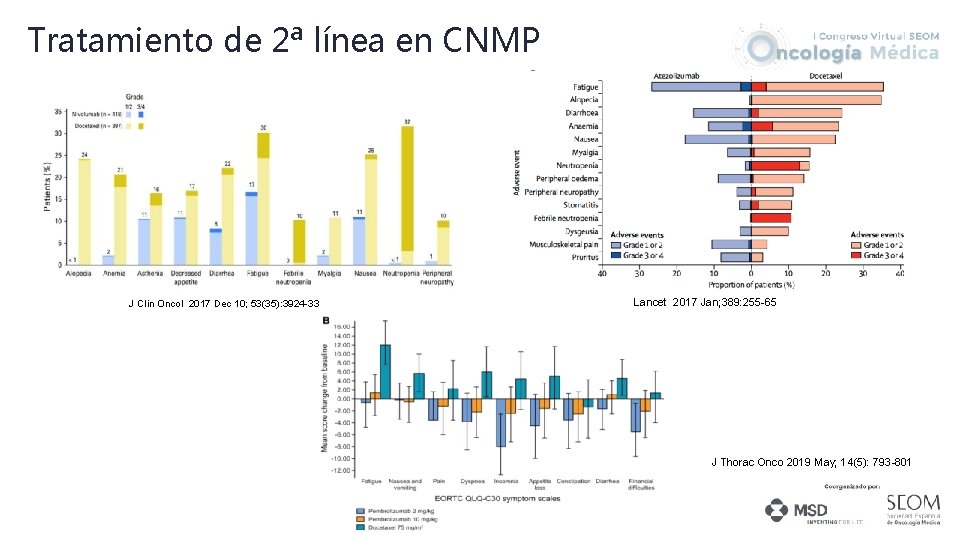 Tratamiento de 2ª línea en CNMP J Clin Oncol 2017 Dec 10; 53(35): 3924