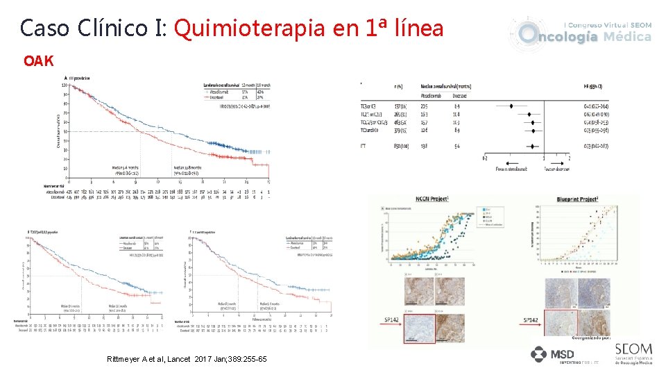 Caso Clínico I: Quimioterapia en 1ª línea OAK Rittmeyer A et al, Lancet 2017