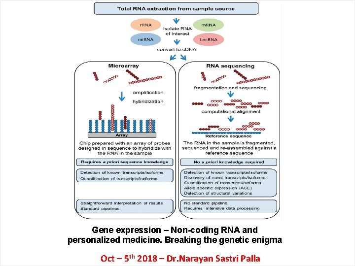 Gene expression – Non-coding RNA and personalized medicine. Breaking the genetic enigma Oct – Gene expression – Non-coding RNA and personalized medicine. Breaking the genetic enigma Oct –