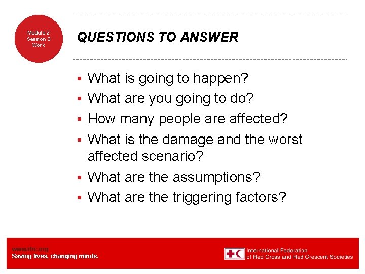 Module 2 Session 3 Work QUESTIONS TO ANSWER § § § What is going