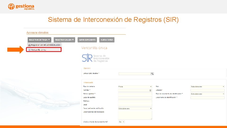 Sistema de Interconexión de Registros (SIR) 