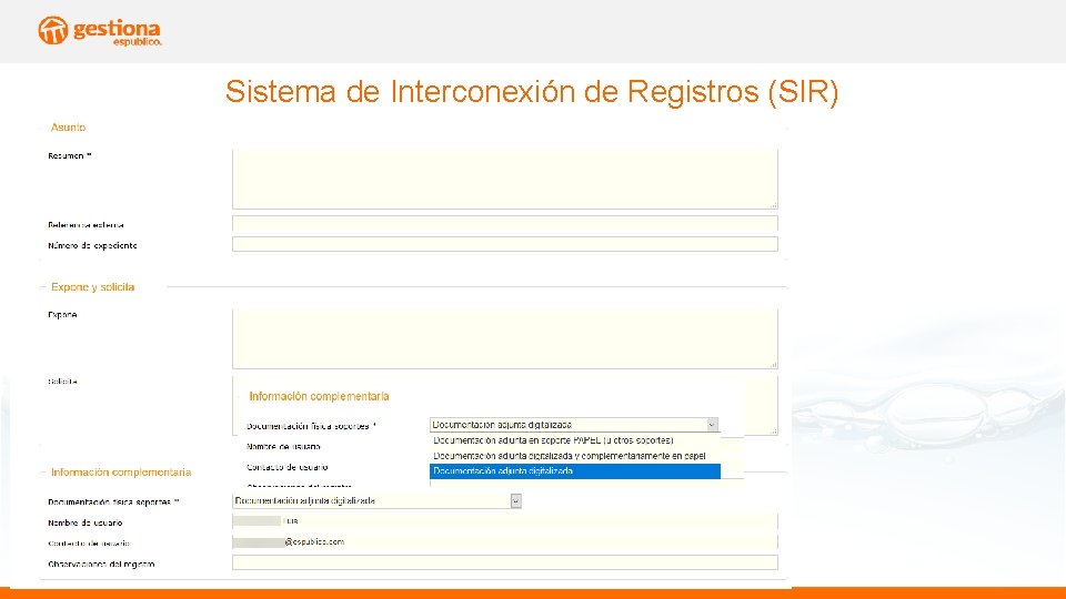 Sistema de Interconexión de Registros (SIR) 