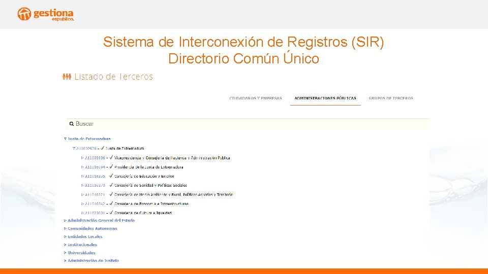 Sistema de Interconexión de Registros (SIR) Directorio Común Único 