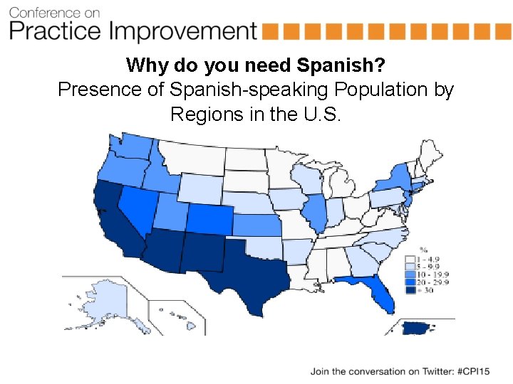 Why do you need Spanish? Presence of Spanish-speaking Population by Regions in the U.