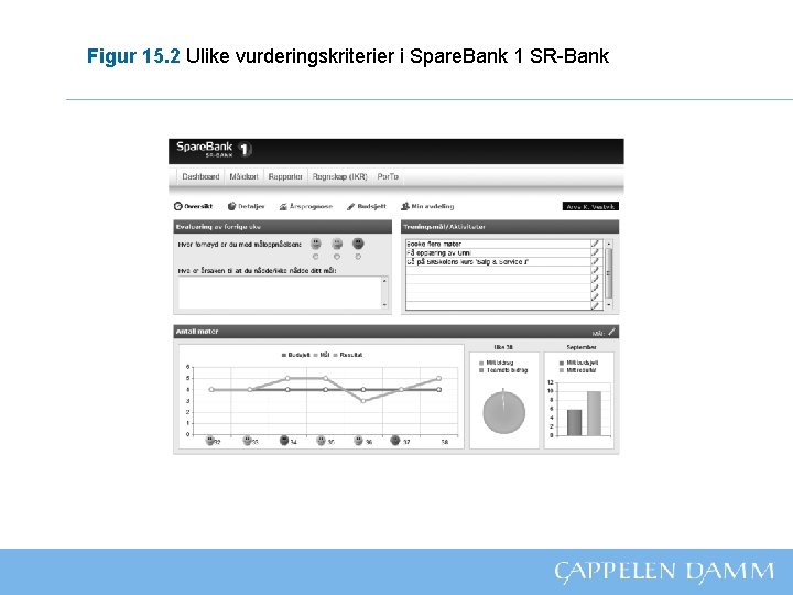 Figur 15. 2 Ulike vurderingskriterier i Spare. Bank 1 SR-Bank 