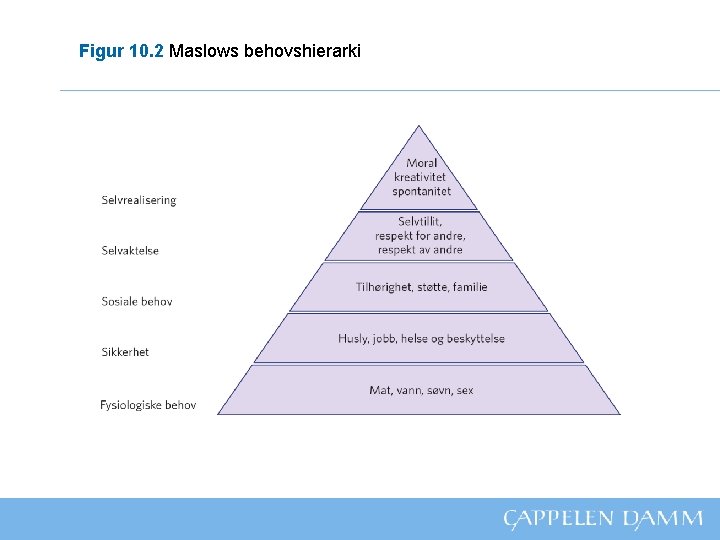 Figur 10. 2 Maslows behovshierarki 