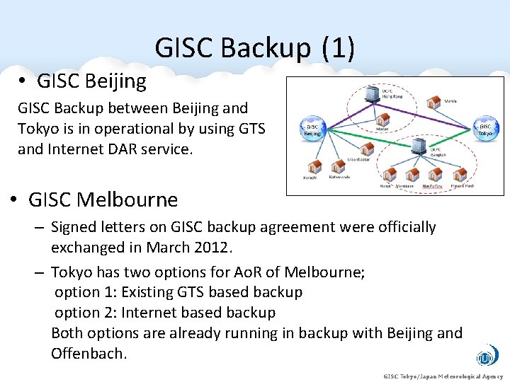 Status of GISC Tokyo JMA GISC TokyoJapan Meteorological
