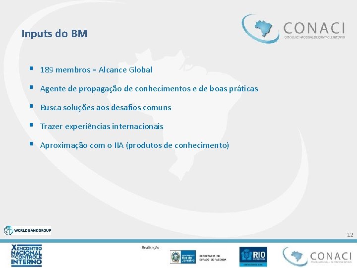 Inputs do BM § 189 membros = Alcance Global § Agente de propagação de Inputs do BM § 189 membros = Alcance Global § Agente de propagação de