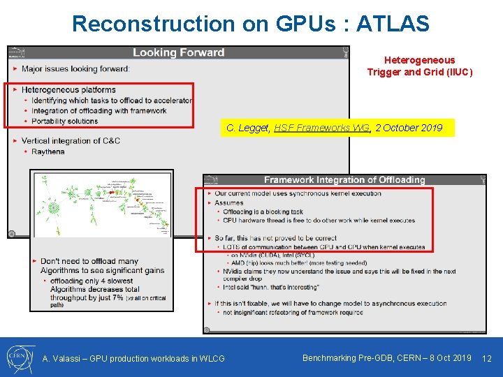 Reconstruction on GPUs : ATLAS Heterogeneous Trigger and Grid (IIUC) C. Legget, HSF Frameworks