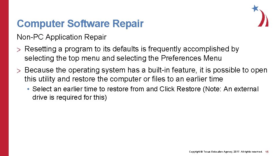 Computer Software Repair Non-PC Application Repair > Resetting a program to its defaults is