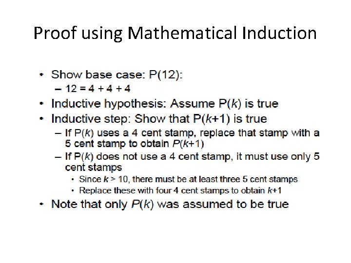 Proof using Mathematical Induction 